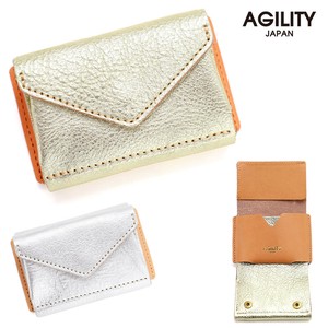 Trifold Wallet Genuine leather Mini Size Made in Japan