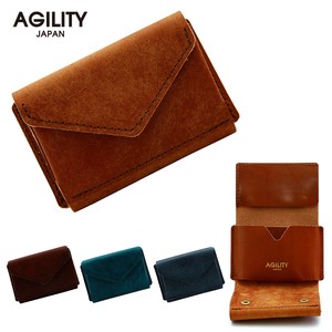 Trifold Wallet Genuine leather Mini Size Made in Japan