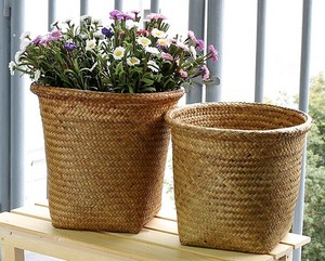 バスケット・カゴ   円形 植木鉢カバー    MBQ628