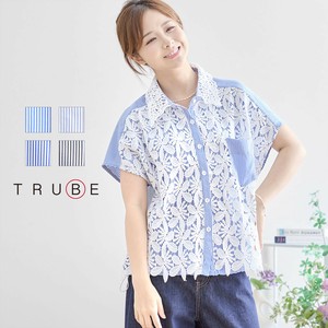 2025年新商品 衬衫 花朵 L尺寸 条纹衬衫
