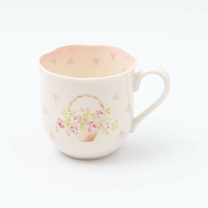 ＜新作＞【日本製】ローズバスケット　フリルマグ［陶器/花柄/イマン/ローズバスケット/薔薇］