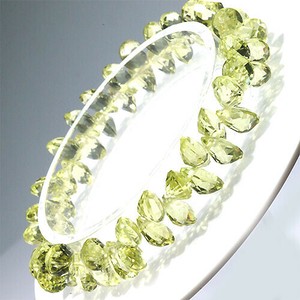 天然蛋白石/碧玺手链 柠檬 手链 8 x 6mm