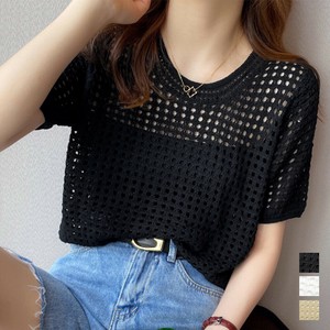 国内即納 メッシュサマーニット レディース半袖夏服