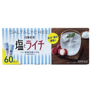 日東紅茶 塩とライチ 60本入り 粉末ドリンク 大容量 沖縄産海塩使用