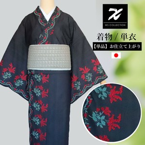 KS COLLECTION リンジーレース デニム着物 レディース ブラック フリーサイズ 日本製