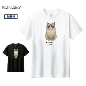 T-shirt Cat Printed Short-Sleeved T-Shirt Unisex Men's Cut-and-sew