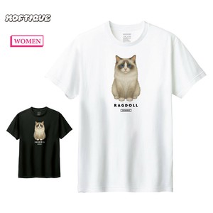 T-shirt Ladies fashion Cat Printed Short-Sleeved T-Shirt Cut-and-sew