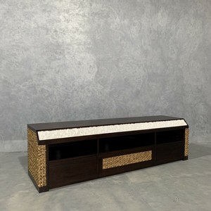 【直送可】ウォーターヒヤシンス テレビボード／W180cm マホガニー アジアン家具