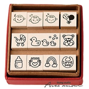 ぷち アイコンスタンプ　11本セット　育児