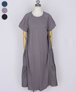 2025年新商品 洋装/连衣裙 切换 A字 半袖洋装/连衣裙 褶边/木耳边