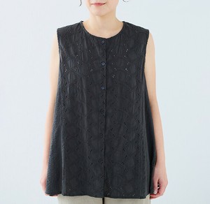 Vest/Gilet Stripe 100% Cotton Seersucker