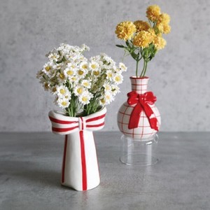 【予約：2025年10月入荷】【Global Arrow】welms. リボンベース チェックベース 花瓶