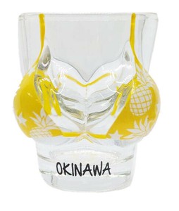 【ガラス小物入れ/ショットグラス】ビキニグラスパイン【OKINAWA G･JSG119】