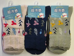 短袜 图案 冷感 新商品 网眼 圆领 春夏