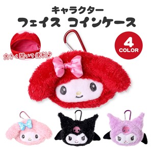 フェイスコインケース / ポリエステル キャラクター コインケース ぬいぐるみ スクバ チャーム 2025新作