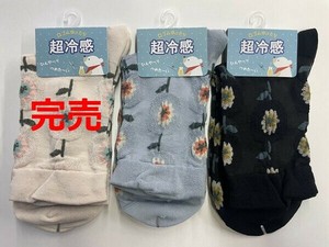 Crew Socks Floral Pattern Cool Touch [S/S NEW]