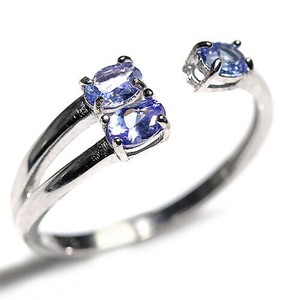 Silver-Based Tanzanite Ring Natural Stone Rings