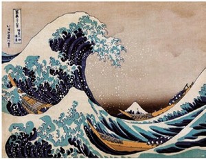 ■輸入ポスター■610X915mm★Hokusai　葛飾北斎「富嶽三十六景　神奈川沖浪裏」