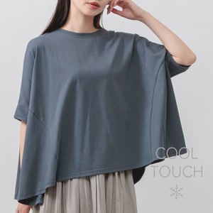 【2025SS新作】接触冷感クルーネックポンチョ風Tシャツ　接触冷感　Tシャツ