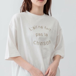 【2025SS新作】SZスラブ天竺刺繍入り半袖Tシャツ　刺繍　Tシャツ