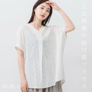 【2025SS新作】綿キャンブリック刺繍ブラウス　刺繍　綿キャンブリック
