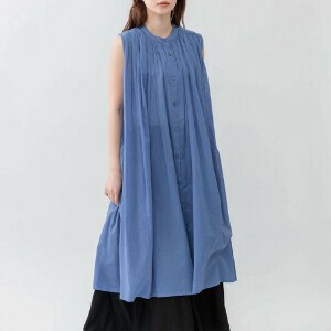 Casual Dress Sleeveless Dress Front Opening