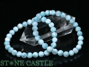 ☆高品質☆【ブレスレット】ラリマー (6A+) (約7〜7.5mm) 【天然石 パワーストーン】