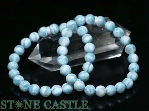 ☆高品質☆【ブレスレット】ラリマー (6A+) (約8〜8.5mm) 【天然石 パワーストーン】