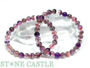 ☆高品質☆【ブレスレット】スーパーセブン (7A) (約6〜6.5mm) 【天然石 パワーストーン】