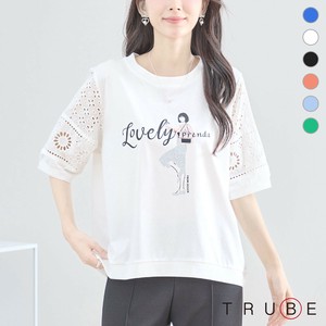 2025年新商品 T 恤/上衣 L尺寸 蕾丝袖