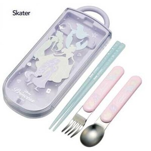 抗菌 食洗機対応 スライド式トリオセット ディズニープリンセス シルエット スケーター TACC2AG