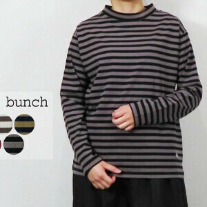 【予約販売】8月中旬入庫予定【2025新作】リサイクルコットンボーダー天竺　ハイネックTEE(長袖)