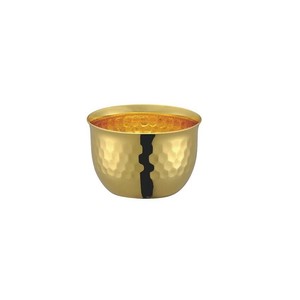 田辺金具 華　ぐいのみ　60ml　槌目　金メッキ