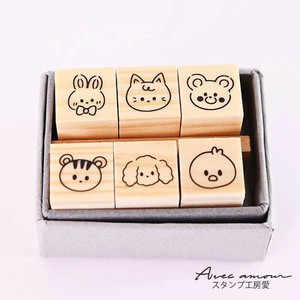 ミニスタンプ　6本セット　アニマル