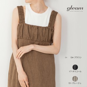 麻タッチ ベアキャミ Aラインワンピース　【2025 春夏新作】