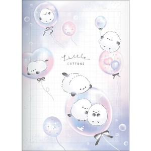 ■2025SS　新作■　かわいいとり　ミルキークリア方眼ノート　リトルコットンズ