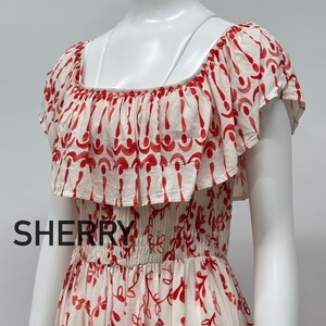 Casual Dress Design Rayon Shirring Collar Ruffle Botanica Made in Italy