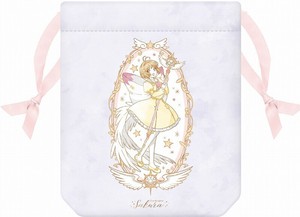 Pouch Lavender Drawstring Bag Sakura