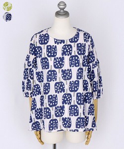 Button Shirt/Blouse Floral Pattern Stripe A-Line 100% Cotton 7/10 length [2025 NEW]
