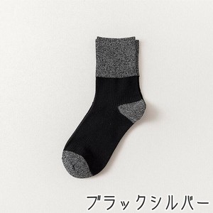 【現品50％オフ】WT7099s-bk 3足セット ラメソックス クルーソックス ラメ混 オールシーズン カジュアル