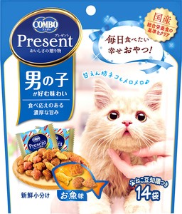 [日本ペットフード]コンボプレゼントキャットおやつ男の子お魚味42g