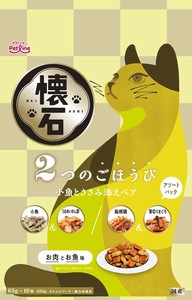 [ペットライン]懐石2つのごほうび小魚とささみ添えペア650g