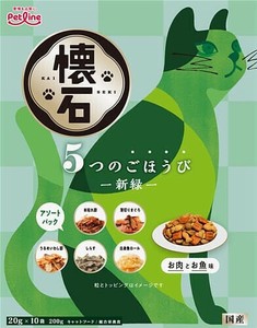 [ペットライン]懐石5つのごほうび新緑200g