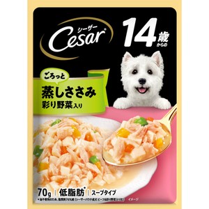 [マースジャパンリミテッド]シーザー14歳からのごろっと蒸しささみ彩り野菜入り70g