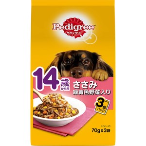 [マースジャパンリミテッド]ペディグリー14歳から用ささみ緑黄色野菜入り70g×3袋