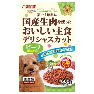 [マルカン]ゴン太のデリシャスカットビーフ&緑黄色野菜入り小粒タイプ600g