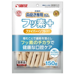 [マルカン]ゴン太の歯磨き専用ガムフッ素プラスファイバーソフトSサイズアパタイトカルシウム入り150g