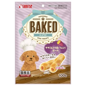 [マルカン]BAKEDササミ&さつまいも入りロール100g