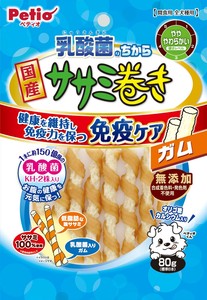 [ペティオ]乳酸菌のちからササミ巻き80g
