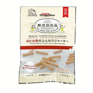 [ドギーマンハヤシ食品営業部]ドギーマン無添加良品白むね鶏のふんわりジャーキー100g